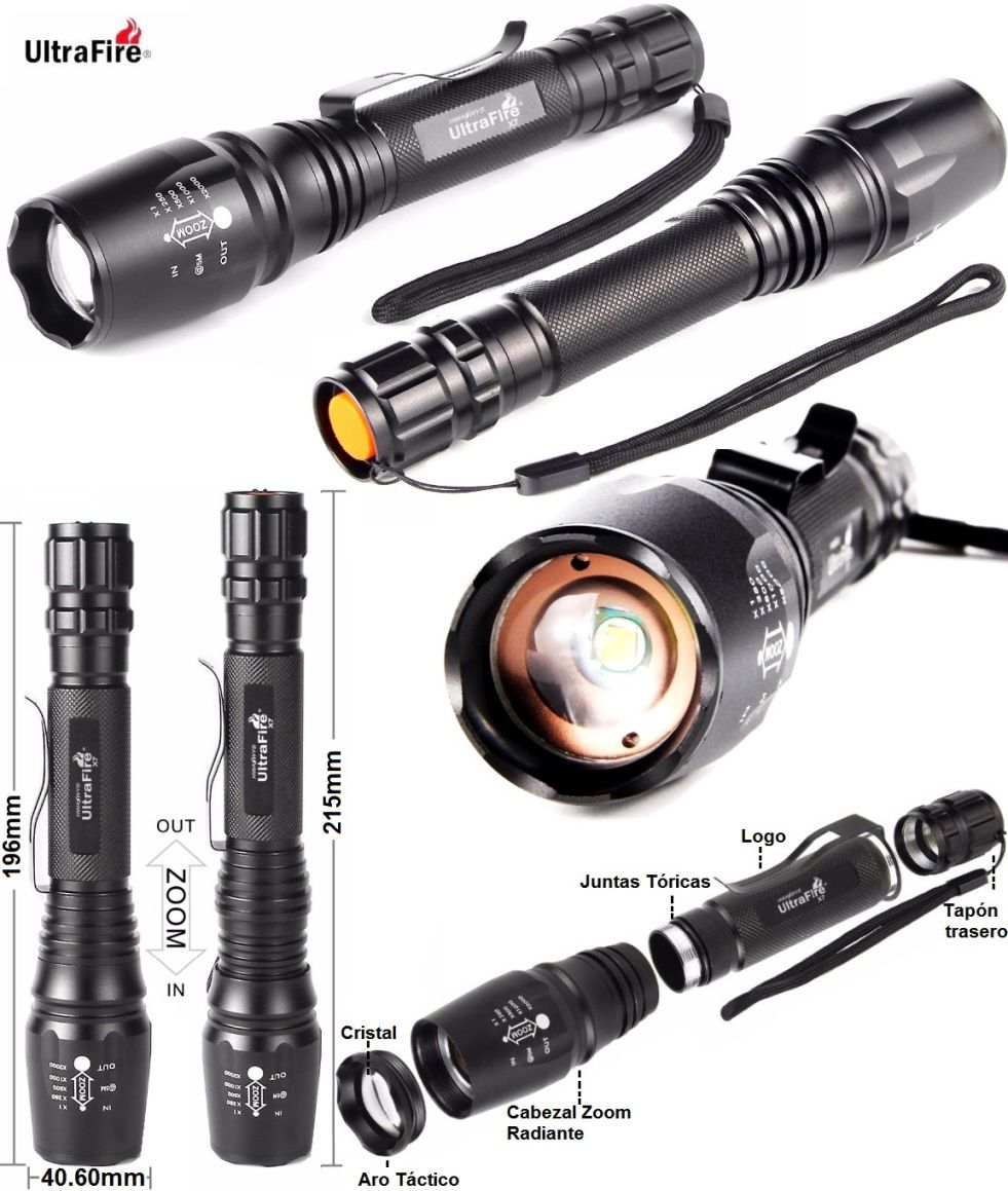 UltraFire X7 CREE XM-L2 1000lm 5M